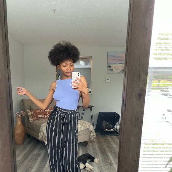 Black And White Flare Pants - Picture 5 of 15